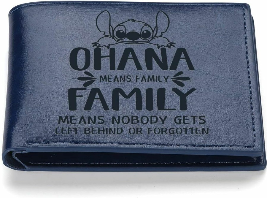 THTCSQ Wallets | Thtcsq Stitch Leather Wallet Stitch Lover Gift Ohana Means Family Leather Wallet Birthday Gifts For Family Friends Daughter Sister Son Birthday Christmas Gift (Stitch)