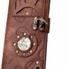 Valentoria Wallets | Valentoria Handmade Vintage Steampunk Gear Womens Rfid Blocking Long Wallet Genuine Leather Card Holder Purse Handbag Clutch Cell Phone Purse Bag Holster Gift For Women Men (B)