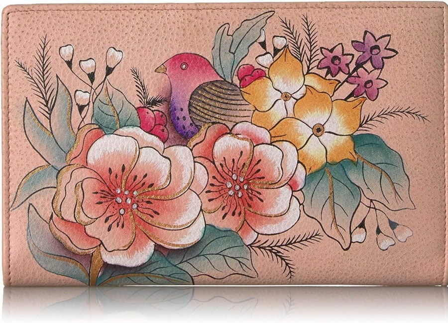 Anna by Anuschka Wallets | Anna By Anuschka Women'S Hand-Painted Genuine Leather Two Fold Wallet