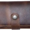 Hide & Drink Wallets | Hide & Drink, Leather Folio Wallet, Holds Up To 4 Cards Plus Flat Bills & Coins/Bifold/Minimalist/Travel/Case/Pouch/Vintage, Handmade :: Bourbon Brown