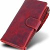 VALENCHI Wallets | Valenchi-Soft And Flexible Genuine Leather Ladies Wallet With Metal Zipper And Snap Closer (Cognac Vintage)