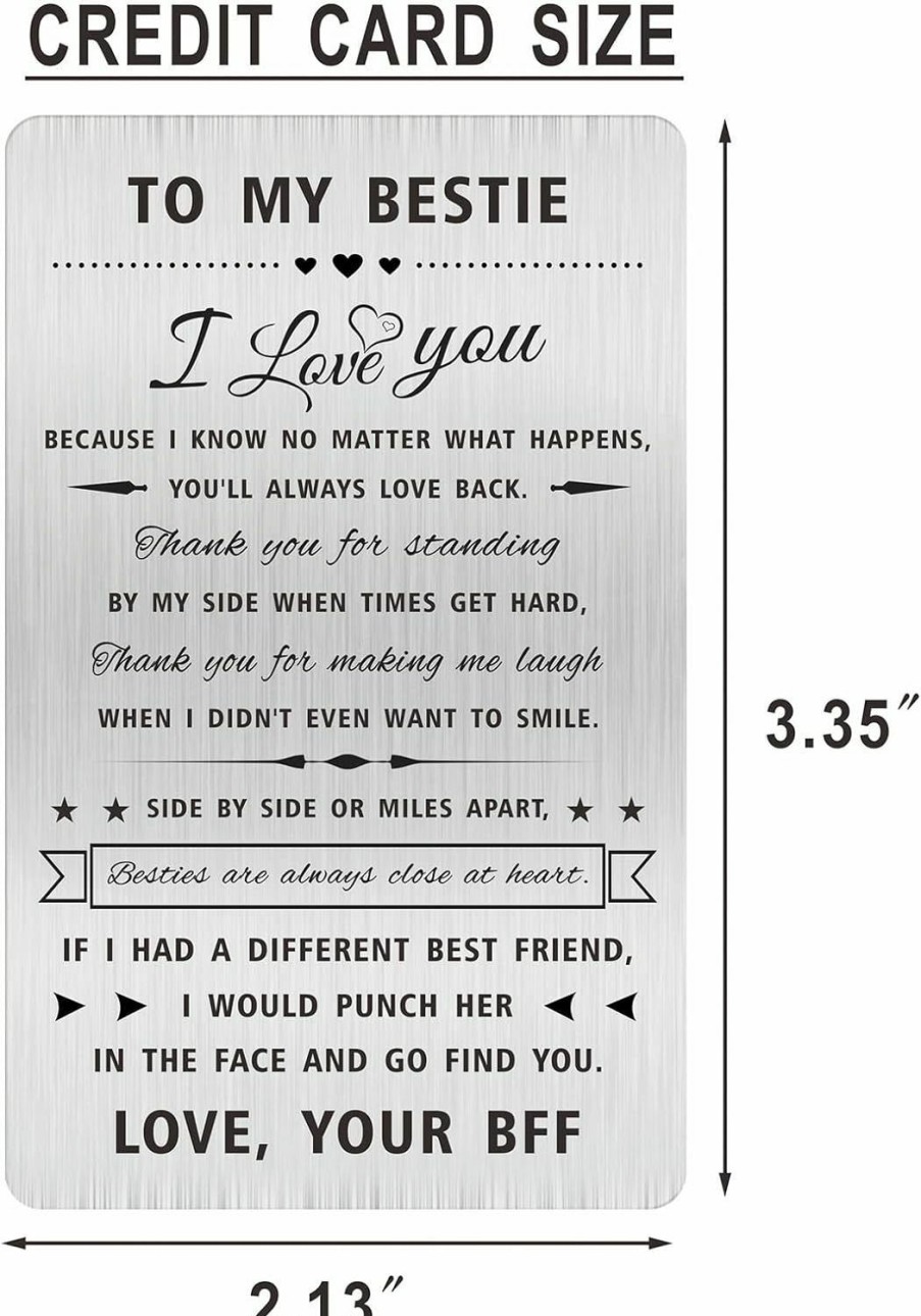 Alotozo Wallets | Alotozo Best Friend Birthday Card, Happy Birthday Gifts To My Best Friend, Bday Engraved Wallet Card Inserts Gift For Bff Bestie Women Girls