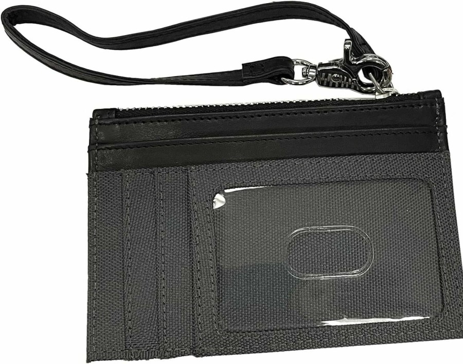 Wisconsin Harley-Davidson Wallets | Harley-Davidson Women'S Oil Can B&S Card Case Zip Polyester & Leather Wallet