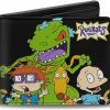 Buckle-Down Wallets | Rugrats Men'S Buckle-Down Pu Bifold Wallet Reptar W/Chuckie Spike & Tommy, Multicolor, One Size