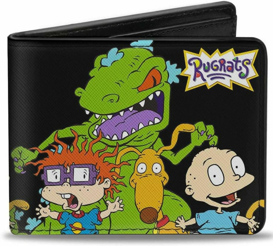 Buckle-Down Wallets | Rugrats Men'S Buckle-Down Pu Bifold Wallet Reptar W/Chuckie Spike & Tommy, Multicolor, One Size