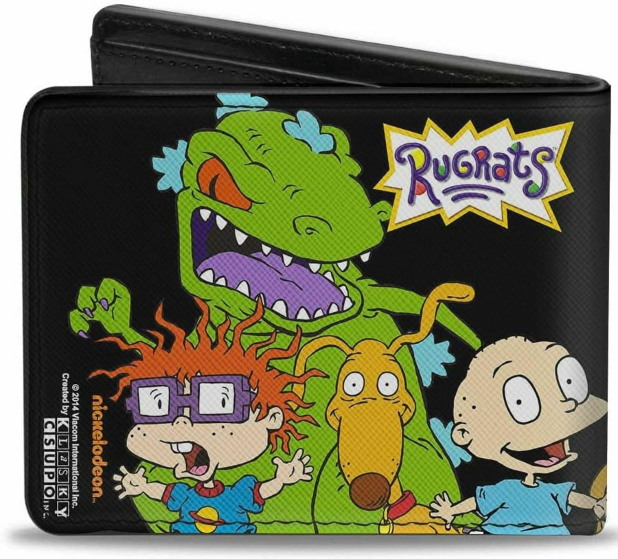 Buckle-Down Wallets | Rugrats Men'S Buckle-Down Pu Bifold Wallet Reptar W/Chuckie Spike & Tommy, Multicolor, One Size