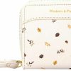 Sunwel Fashion Wallets | Sunwel Fashion Cute Fallen Leaves Print Wallets With Exterior Zipper Around Coin Purse Bifold Change Wallet With Credit Card Holder Id Window (White)