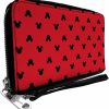 Buckle-Down Wallets | Buckle-Down Women'S Pu Zip Around Wallet Rectangle-Mickey Mouse, 7.5\"X4.5\"