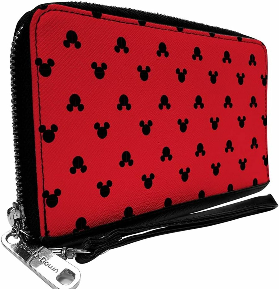 Buckle-Down Wallets | Buckle-Down Women'S Pu Zip Around Wallet Rectangle-Mickey Mouse, 7.5\"X4.5\"