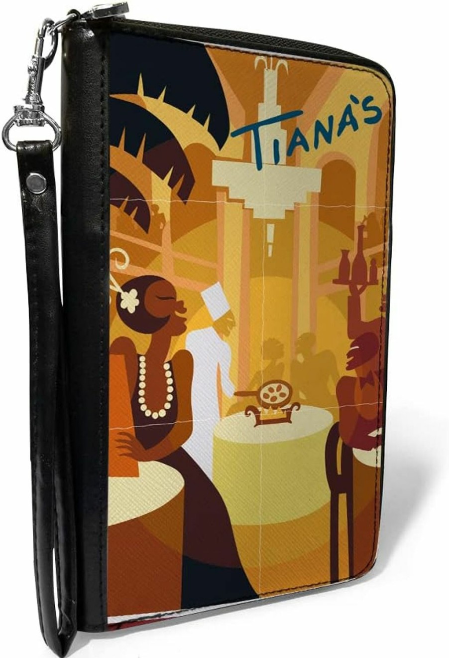 Buckle-Down Wallets | Buckle-Down Disney Wallet, Zip Around, The Princess And The Frog Tianas Place Scene Yellows, Vegan Leather