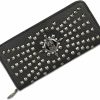 HIZEFSOO Wallets | Hizefsoo Skull Wallets For Women -Large Capacity Womens Clutch Wallet Purse Punk Studs Gothic Skull Chain Women Wallet Long Purse Credit Card Clutch For Women Handbag Skull (Black)