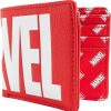 Loungefly Wallets | Loungefly X Marvel Brick Logo Bi-Fold Wallet (One Size, Red)