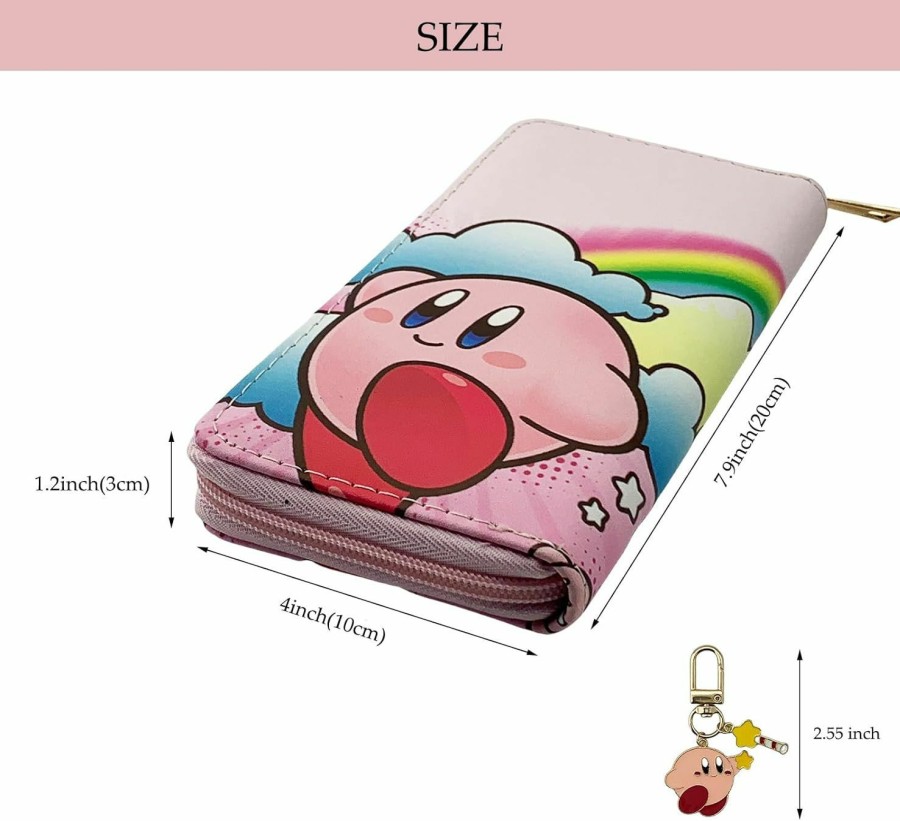 Educatgame Wallets | Educatgame Anime Wallet With Bag Charm, Cute Faux Leather Long Wallet/Clutch Purse, Cute Stuff/Accessories Or Gift For Teen Girls & Women (A)