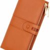 YOUBDM Wallets | Youbdm Slim Wallets For Women Pu Leather Card Holder Wallet Large Capacity Bifold Clutch Wallet With Double Zipper Pocket