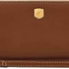 Fossil Wallets | Fossil Women'S Lennox Leather Zip Around Clutch Wallet, Medium Brown (Model: Sl10037200)