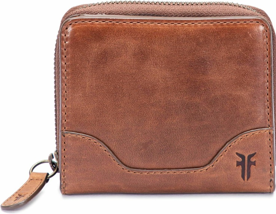 Frye Wallets | Frye Women'S Melissa Small Zip Around, Cognac