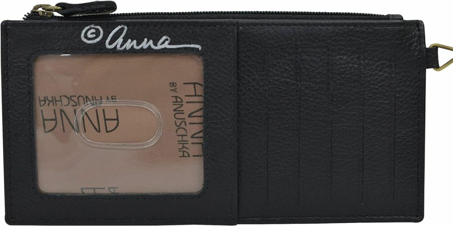 Anna by Anuschka Wallets | Anna By Anuschka Women'S Hand Painted Genuine Leather Organizer Wallet - Midnight Floral Black