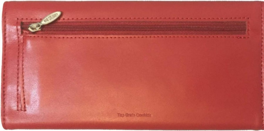 Big Skinny Wallets | Big Skinny Women'S Slimvelope Leather Tri-Fold Checkbook Slim Wallet, Holds Up To 40 Cards