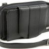 WalletBe Wallets | Walletbe Women'S Wallet Rfid Cell Phone Purse Leather Crossbody With Accordion Pebbled Black