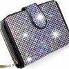 LIFUTOPIA Wallets | Lifutopia Bling Rhinestone Small Womens Wallet Girls Clutch Artificial Diamond Purse Credit Card Id Coin Holder W/Zipper Silver/White