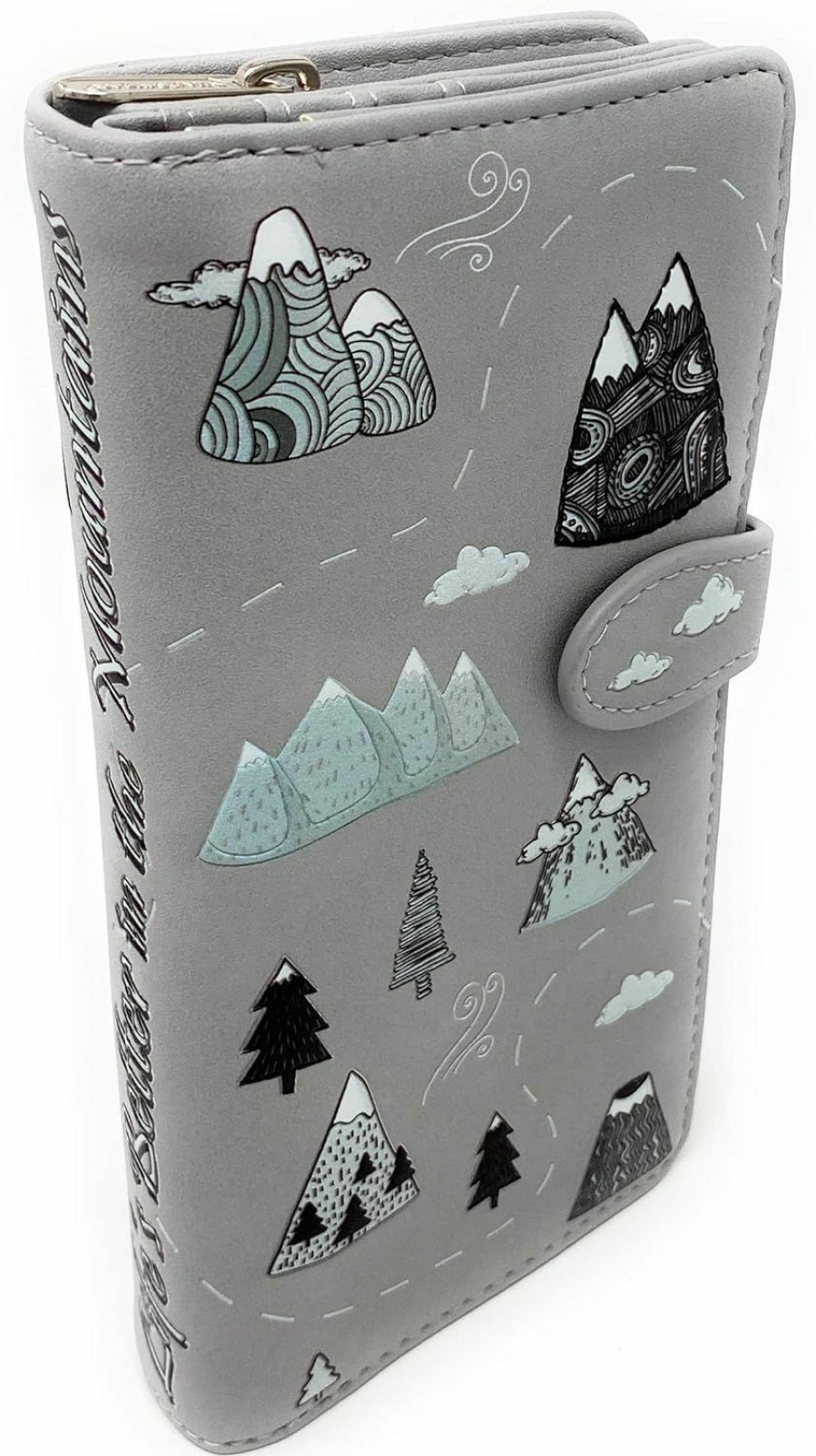 Shag Wear Wallets | Shag Wear Life Is Better In The Mountains Large Wallet For Women Grey 7\"