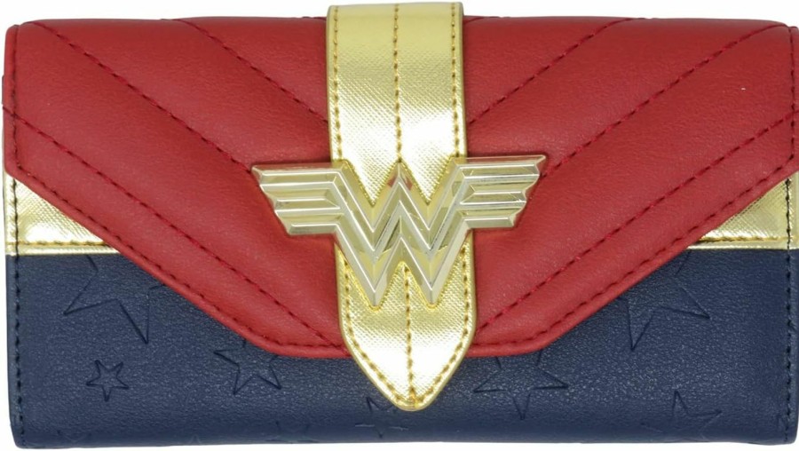 Bioworld Wallets | Bioworld Dc Comics Wonder Woman Quilted Flap Wallet