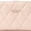 Kate Spade New York Wallets | Kate Spade Carey Smooth Quilted Leather Medium Compact Bifold Wallet (Conch Pink)