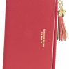 SUMGOGO Wallets | Sumgogo Wallets For Women Slim Clutch Purse Handbag Card Holder Womens Long Tassel Zipper Pocket Fashion Taiga Leather Billfold Wallet (Pink)