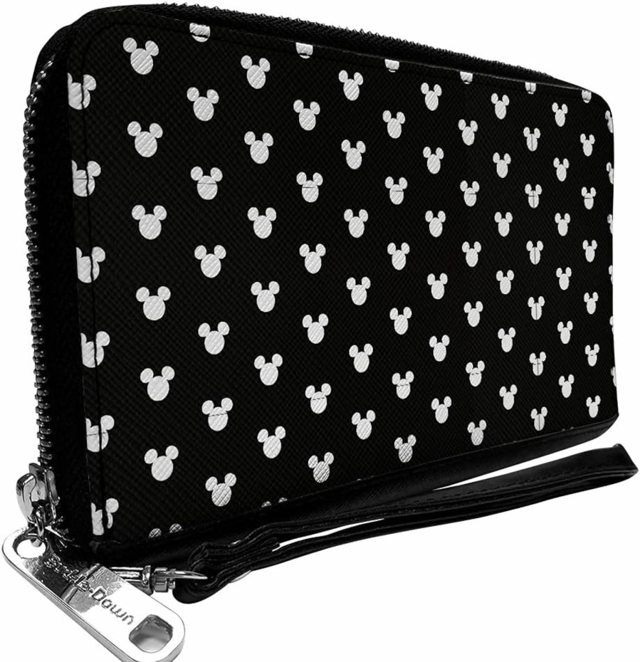 Buckle-Down Wallets | Buckle-Down Disney Mickey Mouse Designer Wallet For Women, Zip Clutch, Aesthetic Wristlet Wallet, Faux Leather