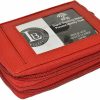 LB LEATHERBOSS Wallets | Leatherboss Leather Rfid Identity Safe Double Zippered Accordion Wallet