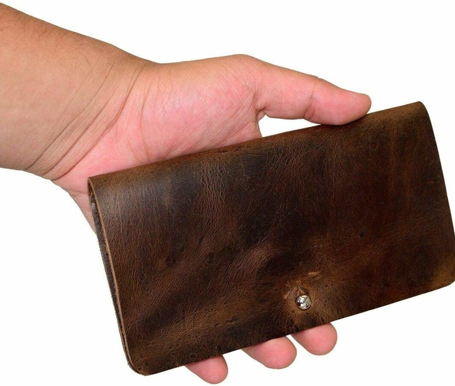 Hide & Drink Wallets | Hide & Drink, Leather Wallet, Holds Up To 4 Cards Plus Flat Bills & Coins/Pouch/Case/Purse/Cash, Handmade :: Bourbon Brown