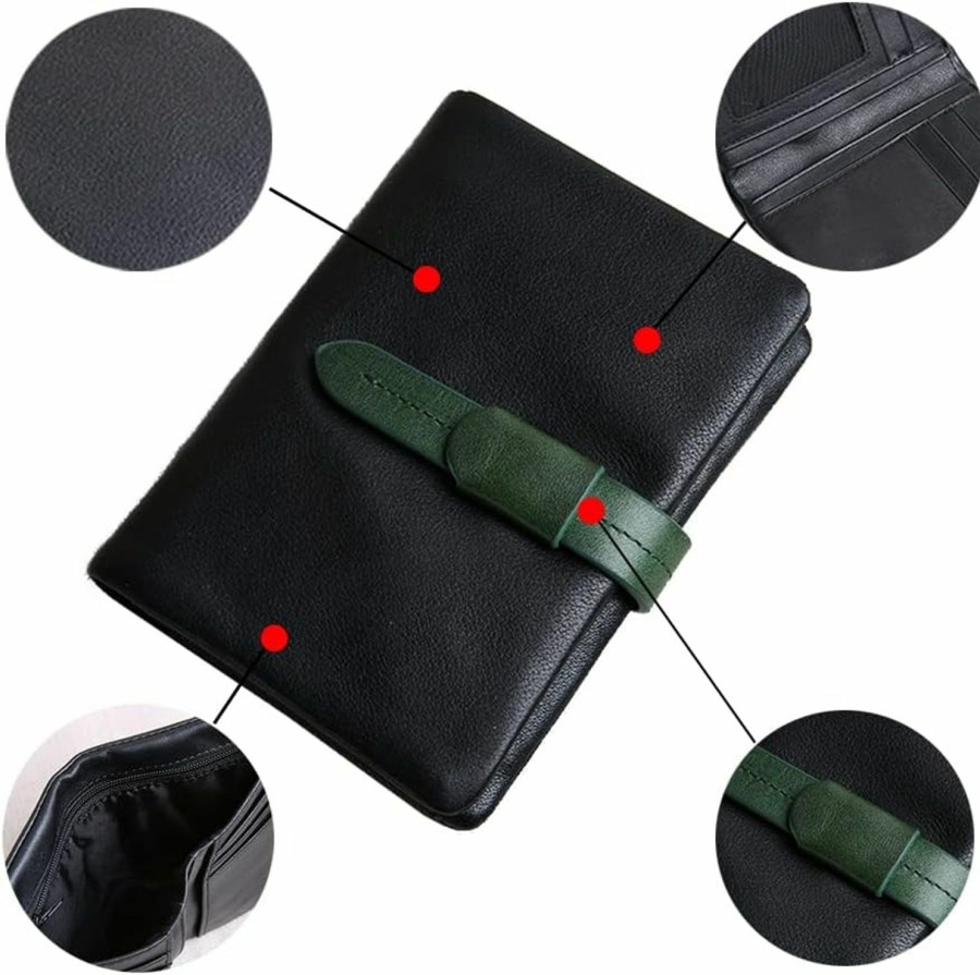 DORIS&JACKY Wallets | Doris&Jacky Leather Wallet For Women Small Bifold Wallet With Card Holder (1-Black With Green)