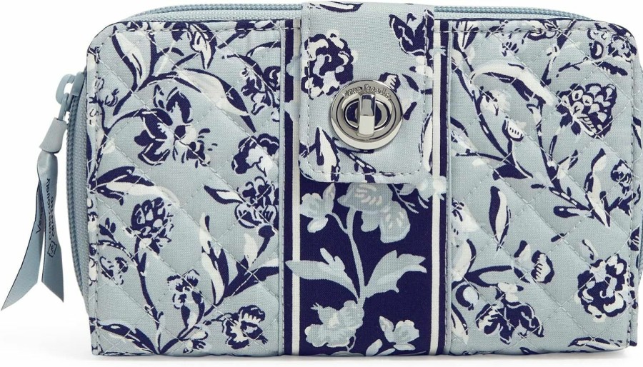 Vera Bradley Wallets | Vera Bradley Women'S Cotton Turnlock Wallet With Rfid Protection