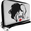 Buckle-Down Wallets | Buckle-Down Women'S Pu Zip Around Wallet Rectangle-Cruella De Vil, 7.5\"X4.5\"