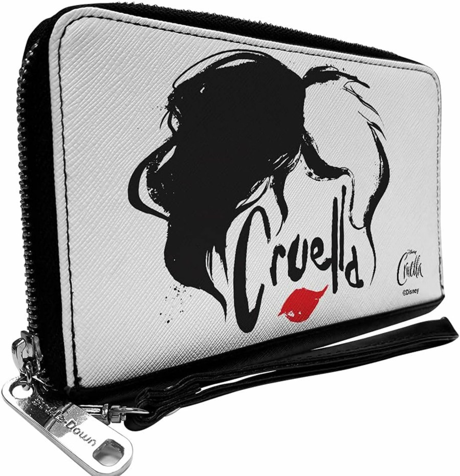 Buckle-Down Wallets | Buckle-Down Women'S Pu Zip Around Wallet Rectangle-Cruella De Vil, 7.5\"X4.5\"