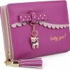 UTO Wallets | Uto Wallet For Girls Pu Leather Card Holder Organizer Women Small Cute Coin Purse Light Purple