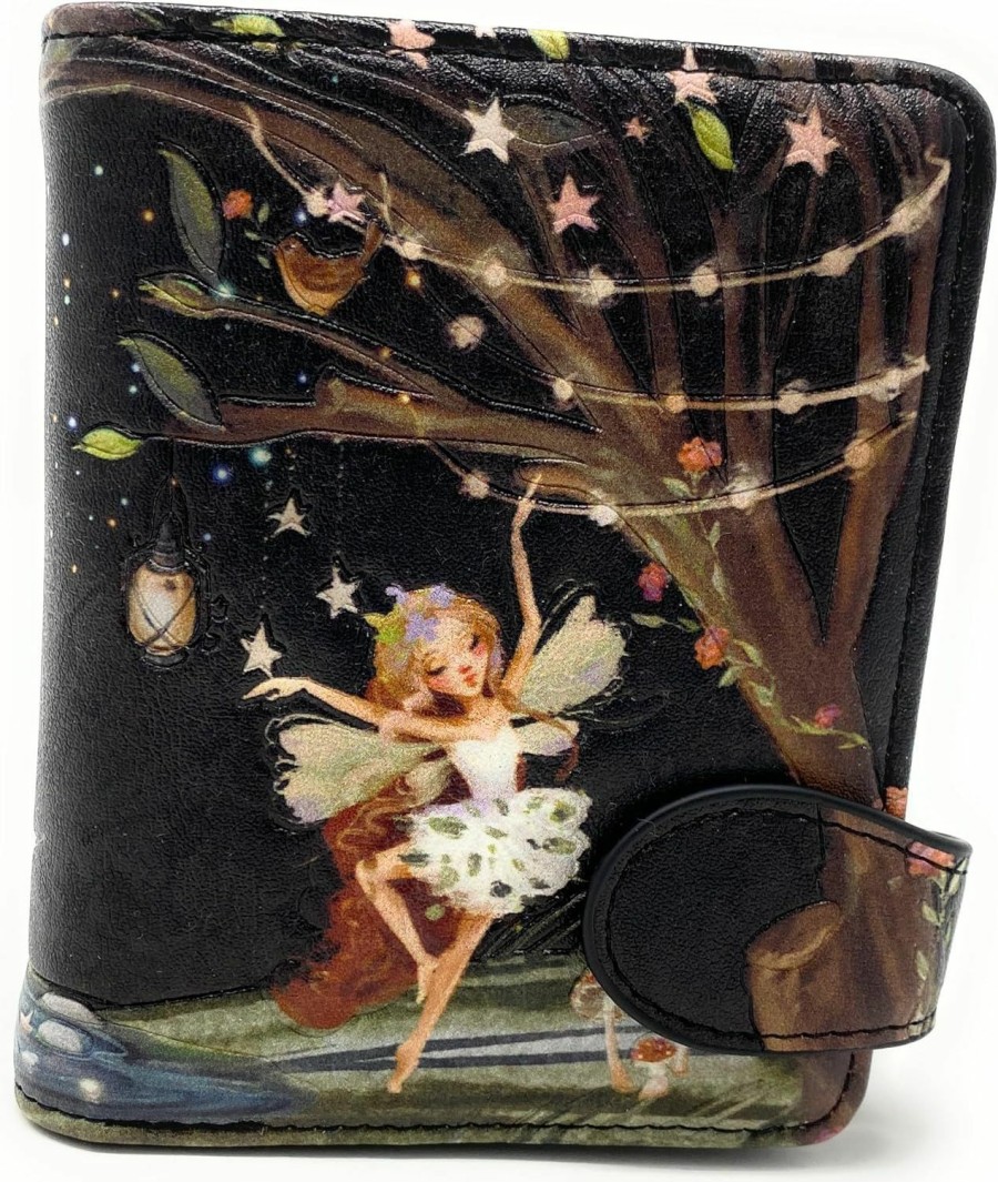 Shag Wear Wallets | Shag Wear Fairy Forest Small Wallet For Women And Teen Girls 4.5\" Black