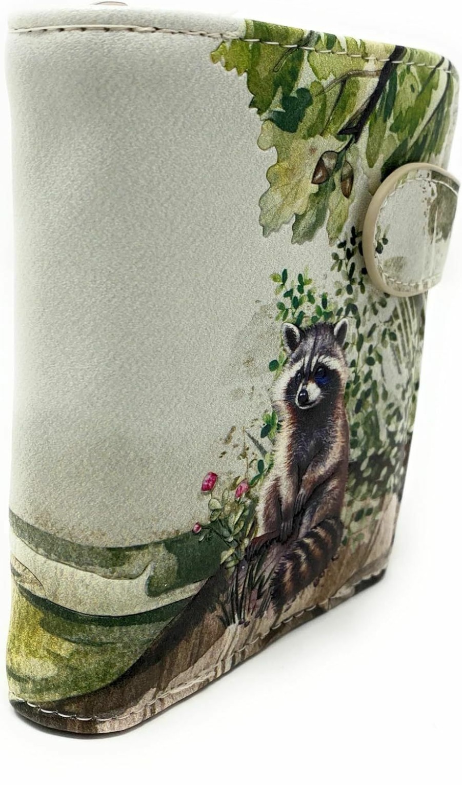 Shag Wear Wallets | Shag Wear Raccoon Family Small Animal Wallet For Women And Teen Girls Vegan Faux Leather Beige 4.5\"