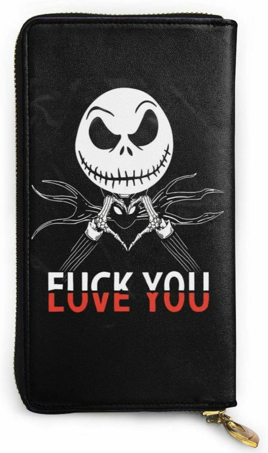 LMHBLTOP Wallets | Nightmare Before Christmas Rfid Blocking Id Window Genuine Leather Wallet Pocket Zip Wallet For Men,Women