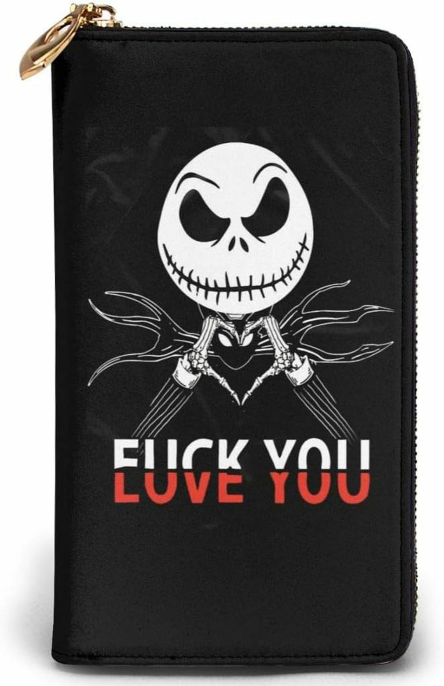 LMHBLTOP Wallets | Nightmare Before Christmas Rfid Blocking Id Window Genuine Leather Wallet Pocket Zip Wallet For Men,Women