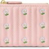 FFpaw Wallets | Ffpaw Cute Small Wallet For Girls Flowers Bifold Wallets Pu Leather Coin Purse Zipper Credit Card Holder With Id Window (White-S)