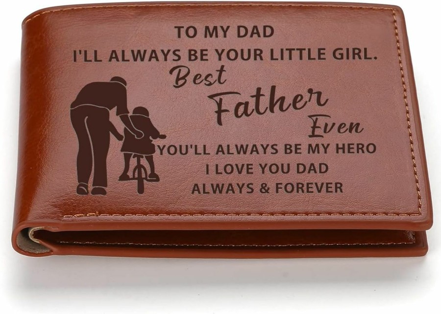 THTCSQ Wallets | Thtcsq To My Dad Leather Wallet Always Remember You'Re Braver Than You Believe Leather Wallet Birthday Christmas Gift Father'S Day Gifts For Dad (Always Remember Dad)