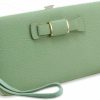 Achieer Wallets | Achieer Women Bowknot Wallet Long Purse Phone Card Holder Clutch Large Capacity Pocket (Green)