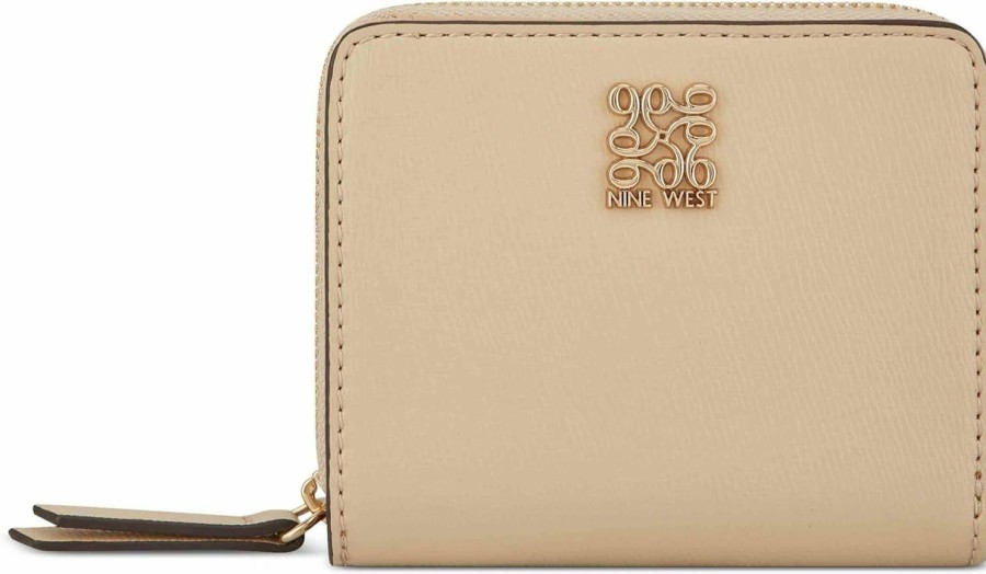 Nine West Wallets | Nine West Grid 9 Slg Small Zip Around Wallet, Beige