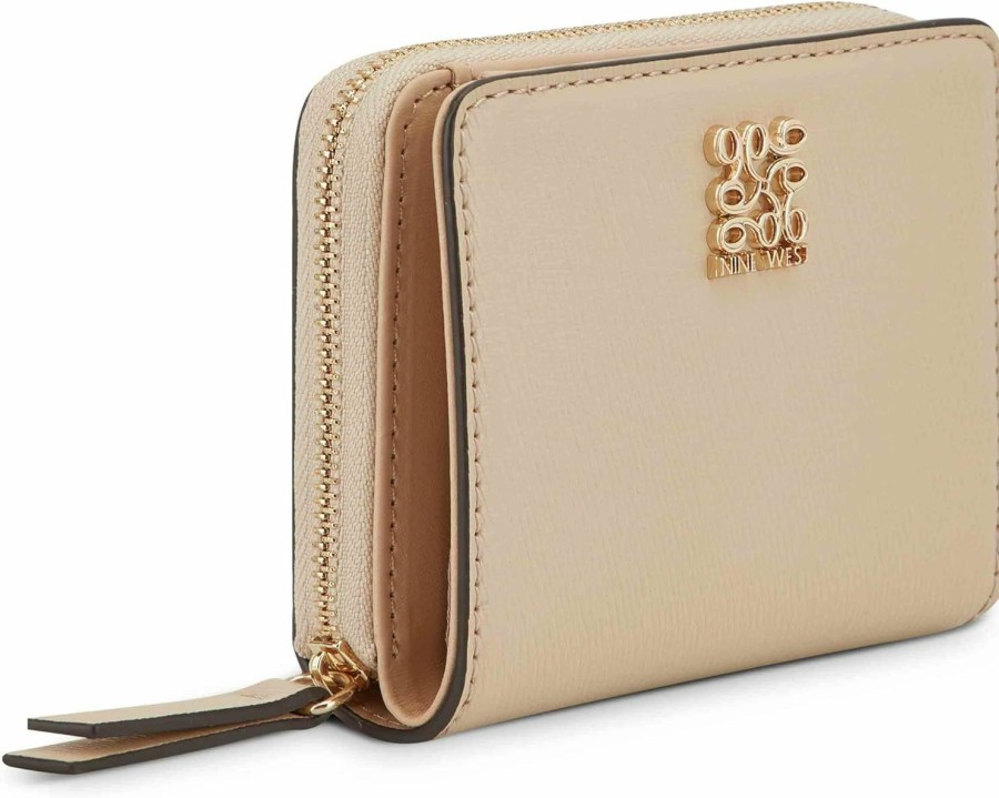 Nine West Wallets | Nine West Grid 9 Slg Small Zip Around Wallet, Beige