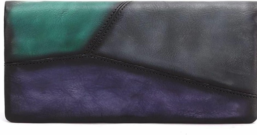 IVTG Wallets | Slim Bifold Leather Wallets For Women Vintage Handmade Thin Purse Clutch (Multicolor2)