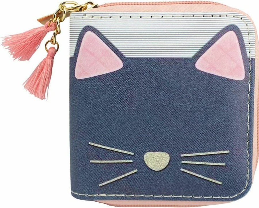 Timlee Wallets | Timlee Cute Cat Wallet Zipper Wallet Long Clutch Bag Kitty Pu Leather Kitten Purse Teen Girls Christmas Gift(0316C)