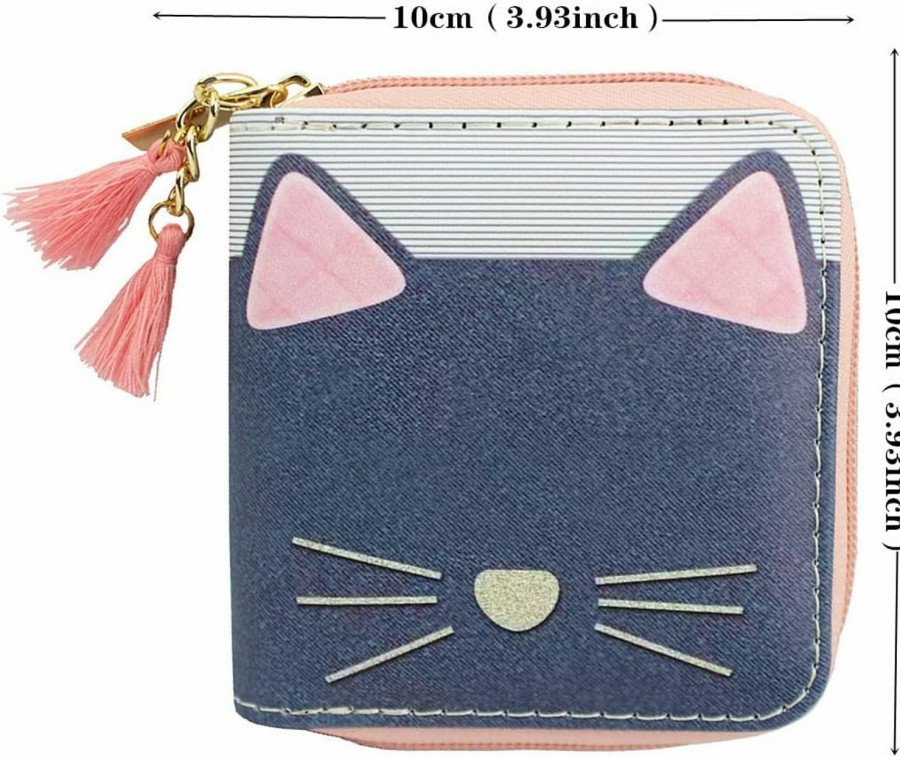 Timlee Wallets | Timlee Cute Cat Wallet Zipper Wallet Long Clutch Bag Kitty Pu Leather Kitten Purse Teen Girls Christmas Gift(0316C)