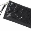 kreepsville 666 Wallets | Kreepsville 666 Elvira Women'S Spiderweb Flap Wallet Macabre Mobile Black Collection