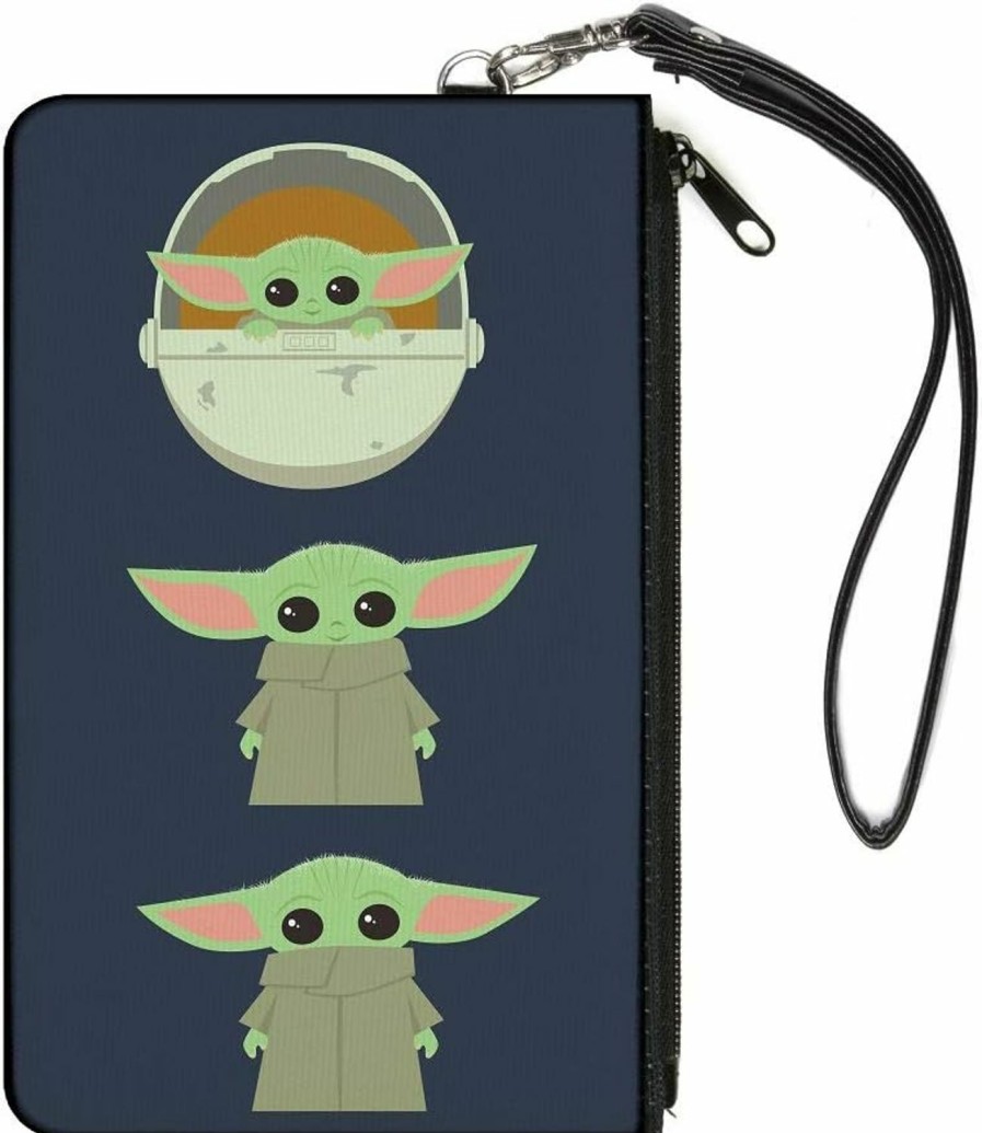 Buckle-Down Wallets | Buckle-Down Women'S Standard Zip Wallet Star Wars The Child Small, Grey, 6.5\" X 3.5\"